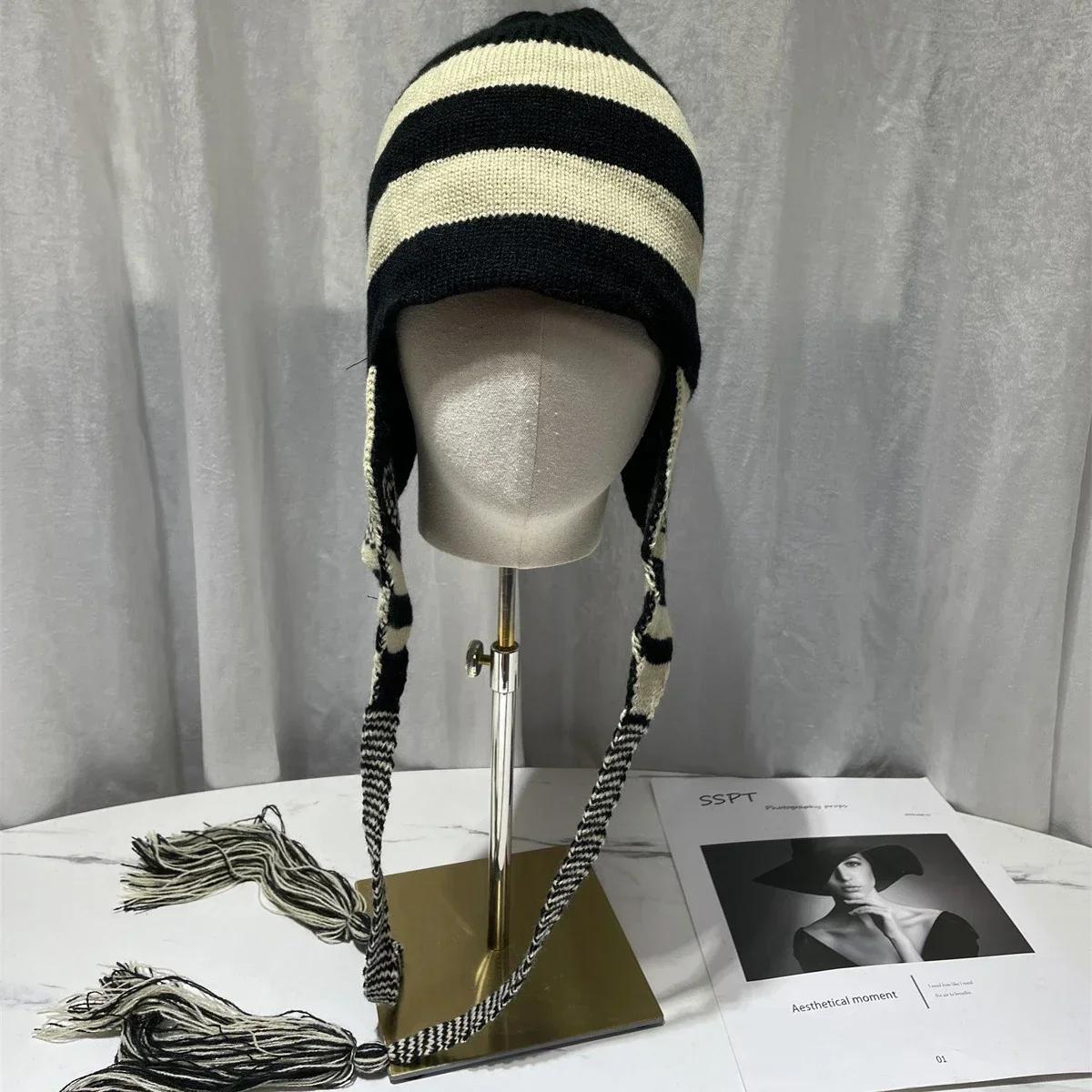 

Нана аниме Шиничи Оказаки шапки женская зимняя ручная вязка шапка-бомбер косплей уличная защита ушей теплая шерстяная кисточка русская ха