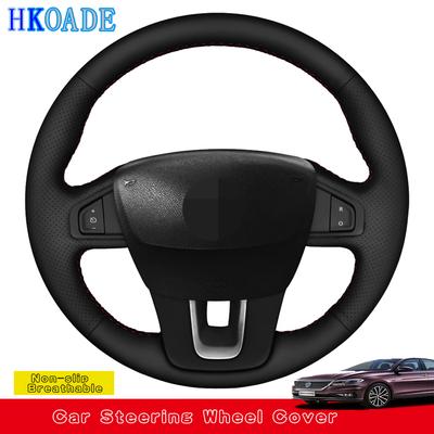 Capa de volante de couro de microfibra faça você mesmo para Renault Samsung SM5 2009-2018 Renault Laguna 2008-2015 Latitude
