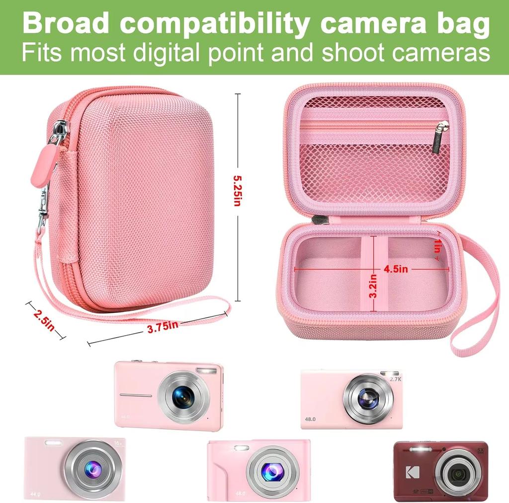 Digital Camera Case Compatible with VAHOIALD FHD 1080P/ for CAMKORY Digital Point and Shoot/for KODAK PIXPRO FZ45-BK (CASE ONLY)