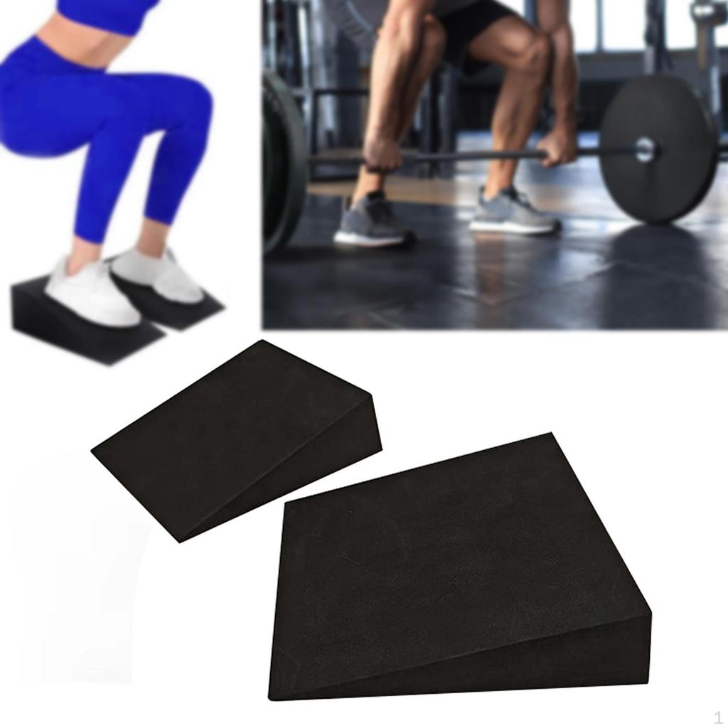 2 Pieces Squat Wedge Block Slant Board Calf Stretcher for Strength
