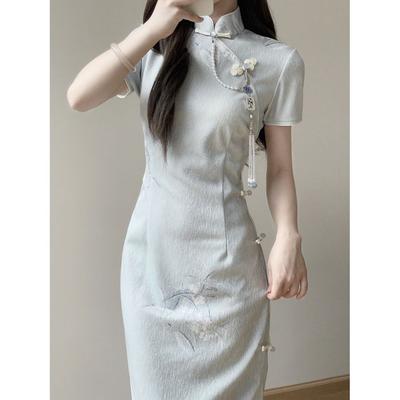 Cheongsam New New Chinese-style Improved Girl Dress Temperament High-end High-end Summer Daily Dress