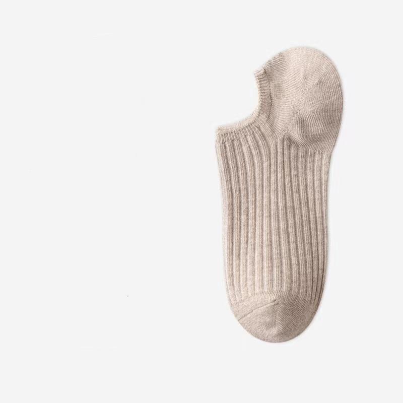 5 Pairs Of Short Socks Women's Summer Solid Color Black And White Simple Casual Low Cut Breathable Socks