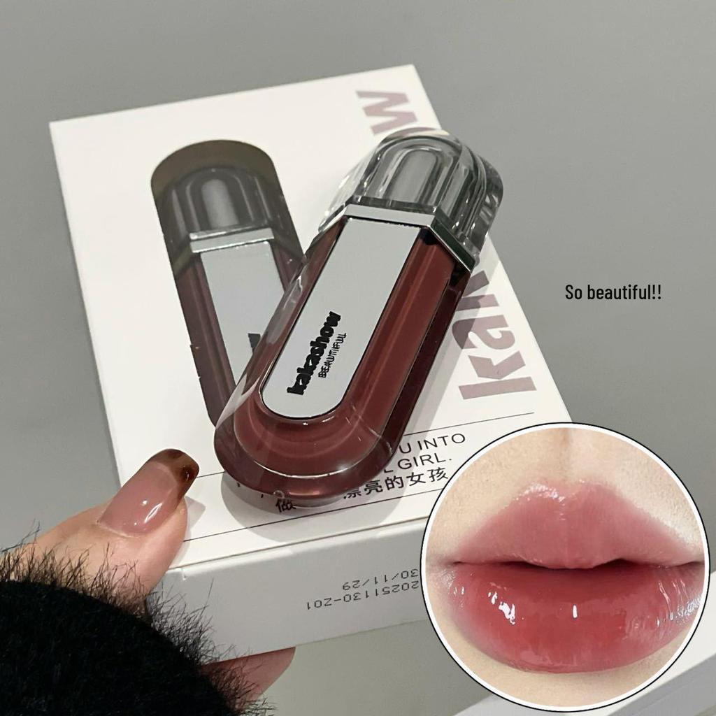 Kakashow Mirror Lock Light Lip Gloss - Moisturizing, Plumping, Long-Lasting, Whitening, with a Sheer Glass Shine.