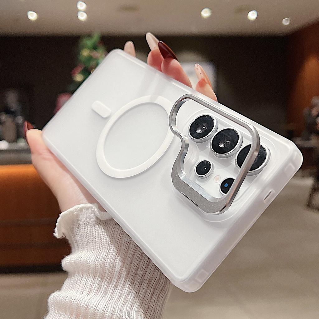 Suitable for Samsung S25Ultra Magnetic Phone Case S25Plus Skin Skin Scrubbed S24FE Lens Bracket Protection Case
