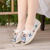 New Style Cloth Shoes Women's Single Shoes Breathable Soft-soled Flat Shoes Mom Shoes