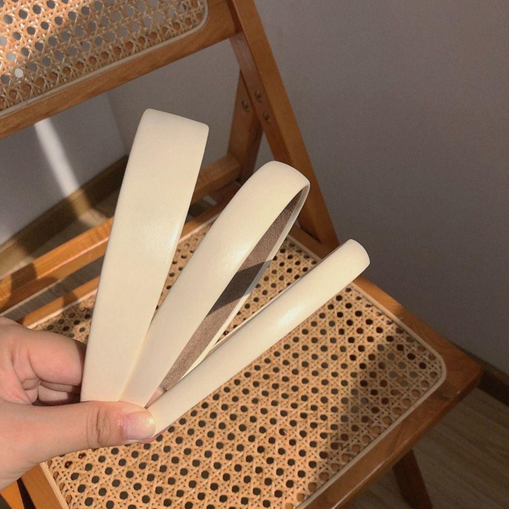 Girl Headband Female Hair Accessories Hair Hoop Hair Band PU Leather Headband Korean Style Headwear