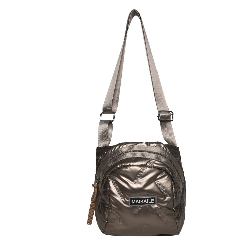 

Нейлоновая стеганая сумка через плечо с плиссировкой, мини-сумка из хлопка с наполнителем, сумка кроссбоди из космического хлопка, для путешествий