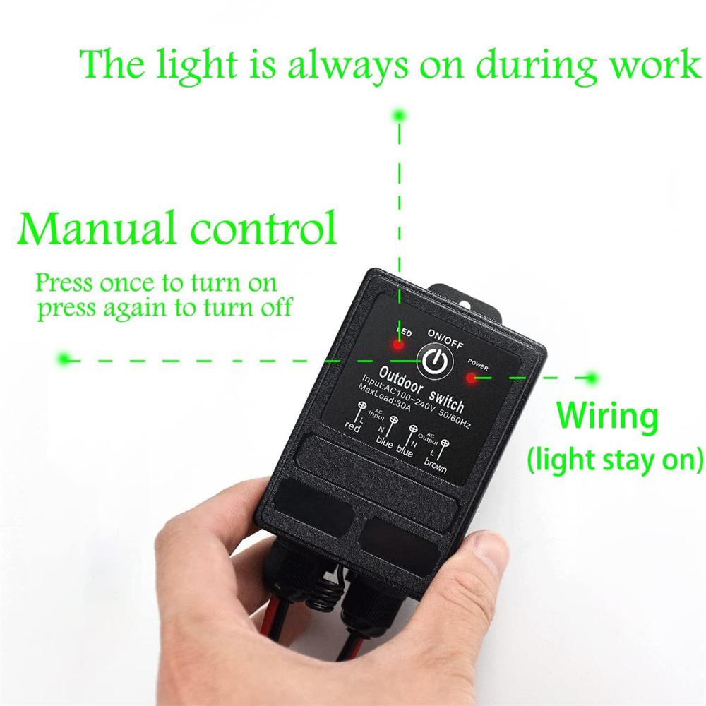 

Wireless Lights Swicth Kit,Waterproof Remote Power Switch, Ac 110V/120V/240V