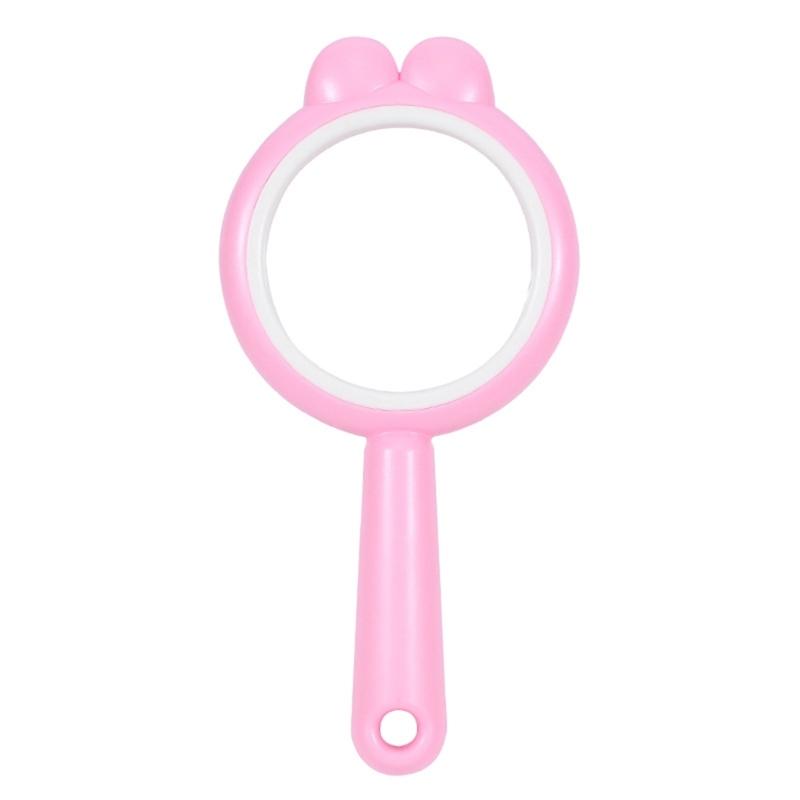 

60mm Handheld Magnifying Glass Shatterproof Reading Magnifier for Seniors and Kids,Non-Slip Handle Magnifier 1 рожевий
