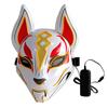 Celoobličejová maska ​​10 Color Fox Neonová světla Halloween Party Led Lampshade Tmavě zářící Cosplay maska
