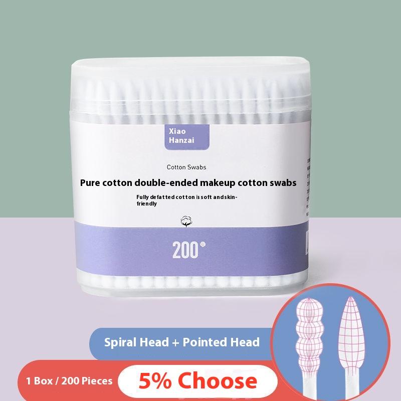100/200Pcs Double Head Multi-purpose Fluorescent Agent Free Cleaning Tampons Cotton Buds Baby Nursing Supplies Baby Cotton Swab