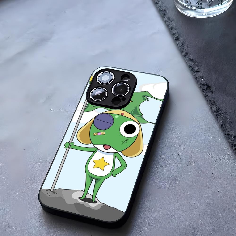 Cartoon Keroro Gunsou Frog Phone Case Tempered Glass For IPhone 17 13 14 16 12 15 11 Pro Max Plus Mini X XR SE2020 Coque