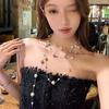 French High-End Gypsy Style Pearl Necklace for Women, Exquisite Versatile Light Luxury Niche Design Delicate Collarbone Chain Jewelry