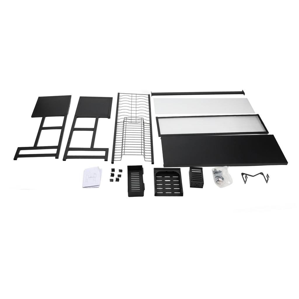 Over The Sink Dish Drying Rack Carbon Steel Space Saving 2 Tier Above Kitchen Sink Dish Drying