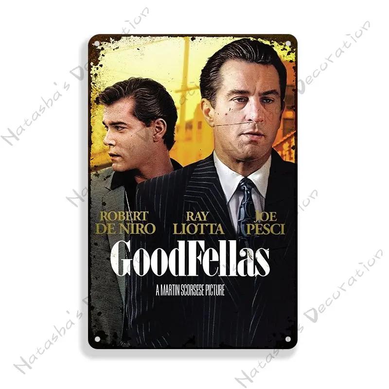 1990 Amerikanischer Film Goodfellas Vintage Poster Metall Blechschild Rostige Metallschilder Heimbar Metallplakette Garage Industrielle Dekoration