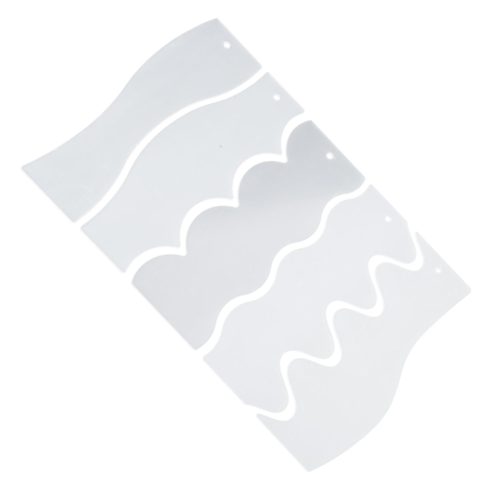 

5 шт. Прозрачные акриловые квилтинговые линейки Квилтинговые шаблоны Двусторонние волнистые квилтинговые линейки Трафареты для пэчворк-проекта