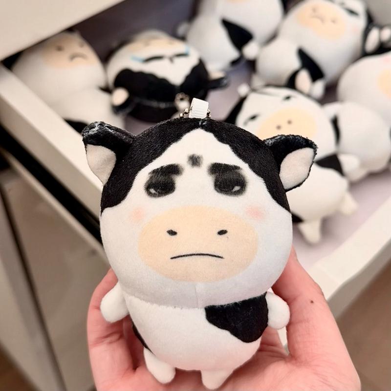 1020Cm Funny Emotion Animal Plush Toy Stuffed Kawaii Cow Panda Small Plushie Gift