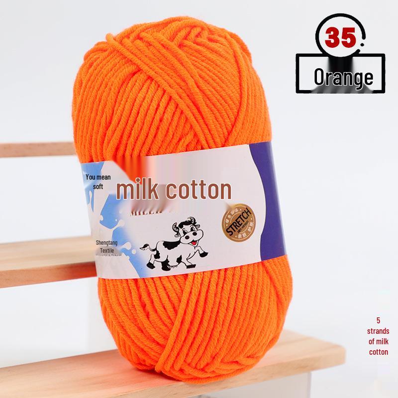 Filato di Cotone Lattiginoso a 5 Fili per Maglia & Uncinetto - Kit Fai da Te per Sciarpa, Coperta Lavorate a Mano di Spessore Medio