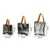 Glass Vase Transparent Tote Bag Shape Wrinkled Irregular Texture Flower Vase Hydroponics Accessories Terrarium Home Decoration