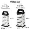 Stainless Steel Multi-Functional Grater: 4-Sided Vegetable Shredder & Cheese Cutter for Kitchen