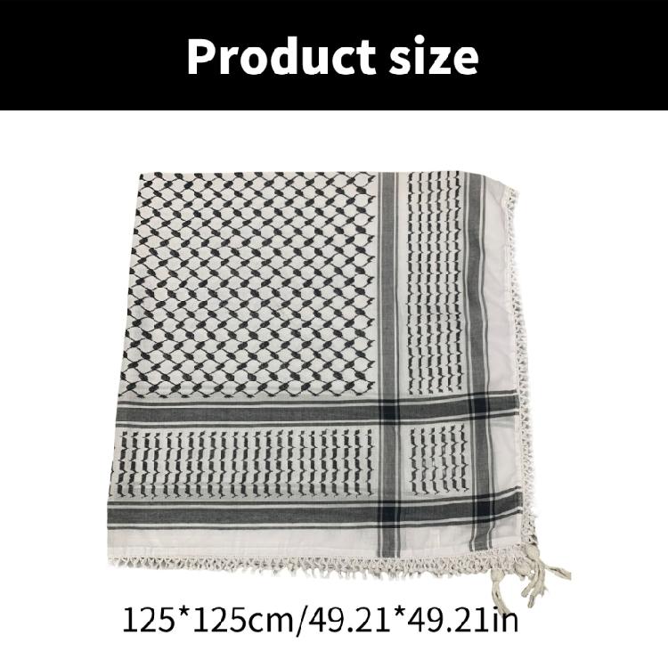 Desert Shemagh Scarf for Outdoor High Absorb Arab Headscarf Traditional Keffiyeh Bandana Arabian Scarf Head Covering