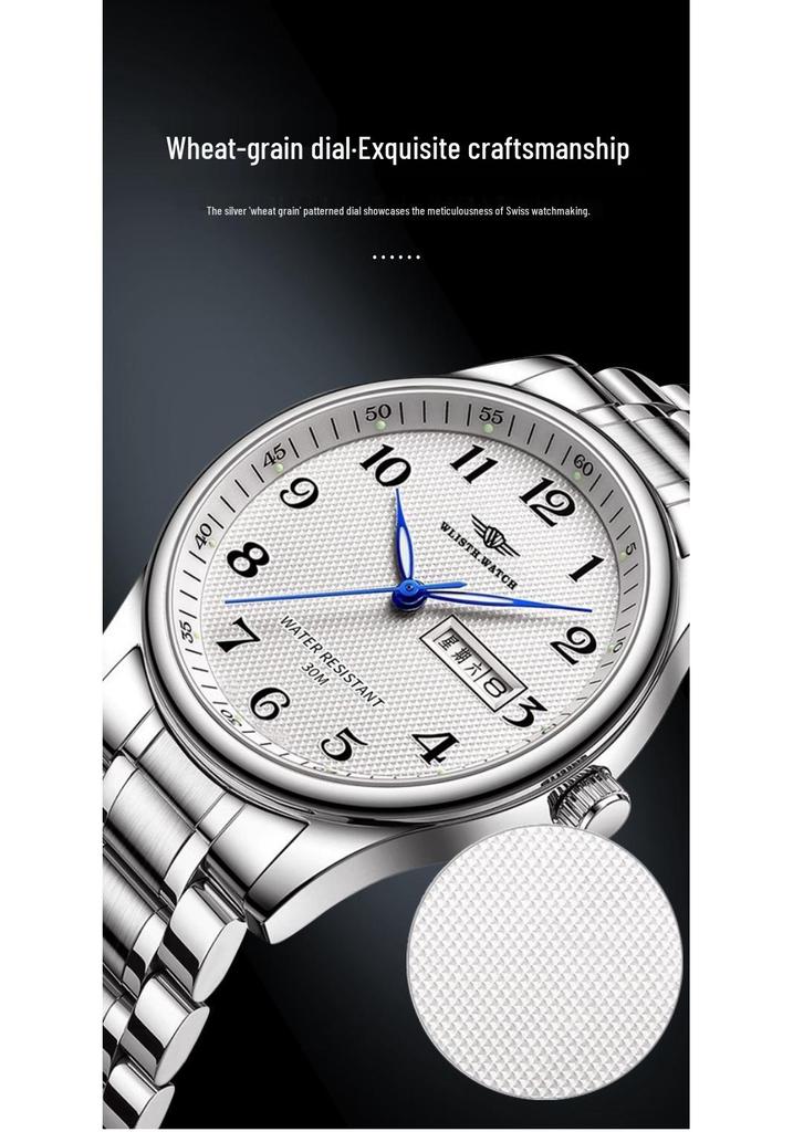 Wolis Luxury Waterproof Men's Day-Date Luminous Watch