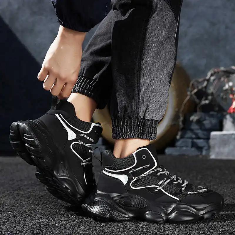 Lace-up Thick Heeled Shoes Boots Men Summer Boots Male Cheap Boots Sneakers Sports Sepatu Beskete Joggings Practice