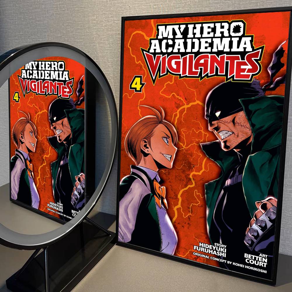 V-Vigilante B-Boku no Hero Academia I-Illegals Self-adhesive Art Poster Retro Kraft Paper Sticker DIY Room Bar Cafe Stickers