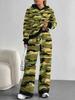 Dark Camouflage European And American Autumn And Winter Casual Long-Sleeved Suit Women'S Hooded Sweater And Trousers Two-Piece Set