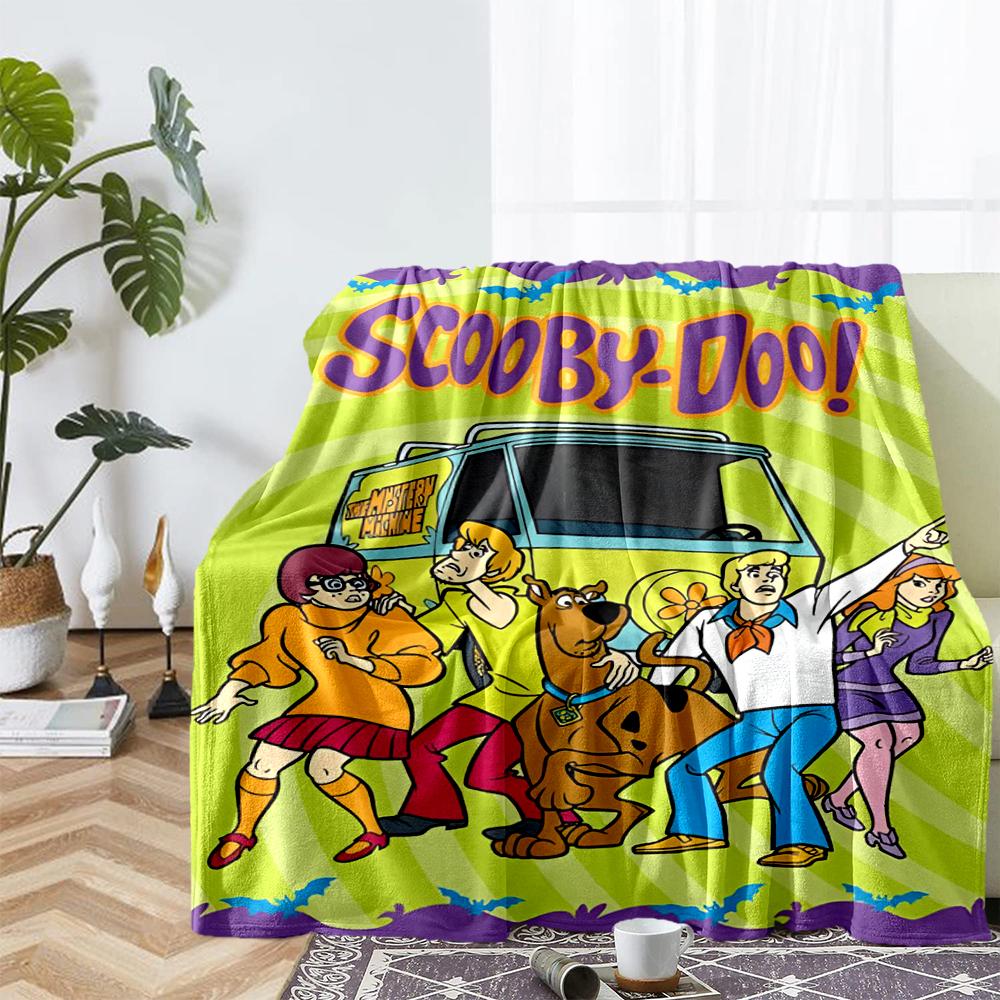 Scooby-Doo Theme Printed Blanket - Perfect for Couch, Bed, Travel & Outdoor Use | Machine Washable, Cozy & Durable.