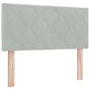 Storage Bed with Headboard Light Grey 90 X 200 Cm Velvet