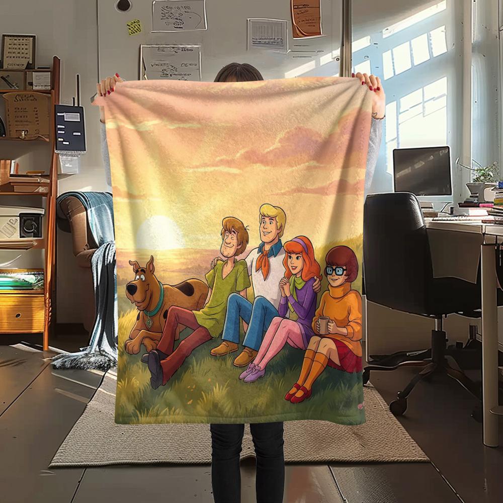 Scooby‑Doo Flannel Blanket, High Quality Comfortable for All Seasons, Home Decor, Warmth and Comfort