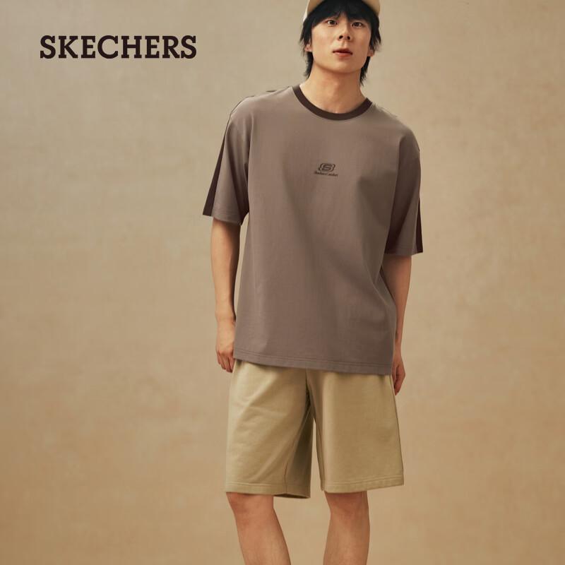 Skechers Unisex Loose Fit Color-Block Knit T-Shirt L226U006 XL 105