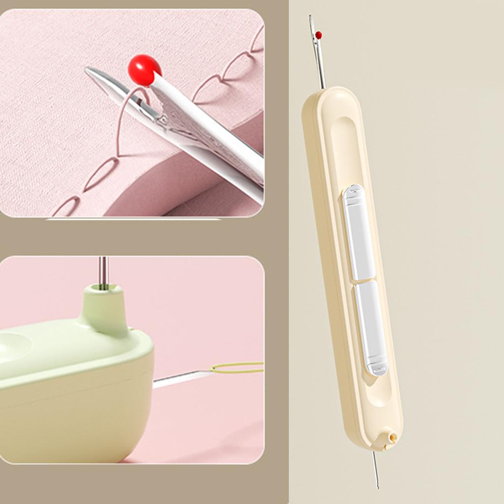 3 Pcs 2-in-1 Needle Threader Seam Ripper Stretchable Remover Tool Thread Remover for Craft Sewings Thread Removing