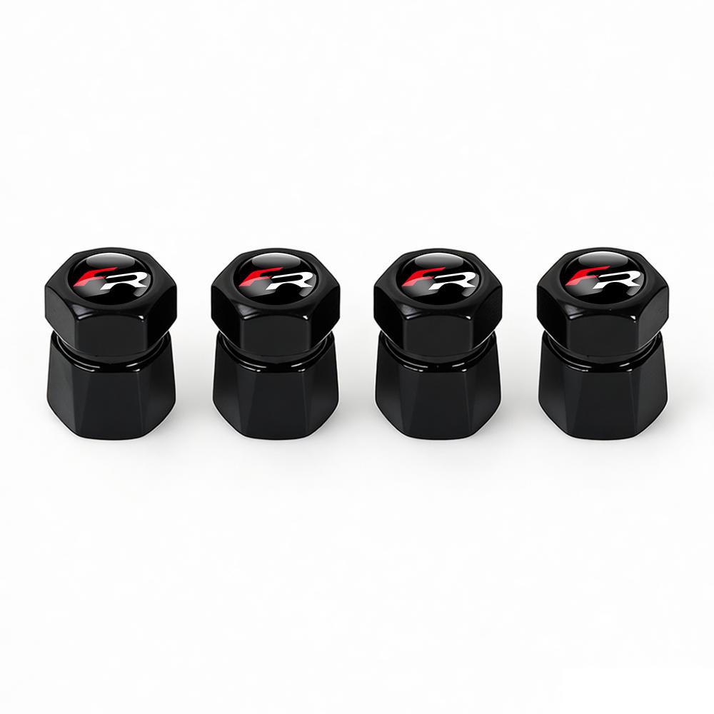 Wzbn2 4Pcs Car Decoration Wheel Tire Valve Caps Cover Badge For SEAT Ibiza Cupra FR Racing Arona Ateca Altea Arosa E-Racer Formentor