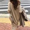 2022 Autumn/Winter Korean V-neck Chic Knit Dress - Slimming, Mid-length, Loose, Woolen Skirt