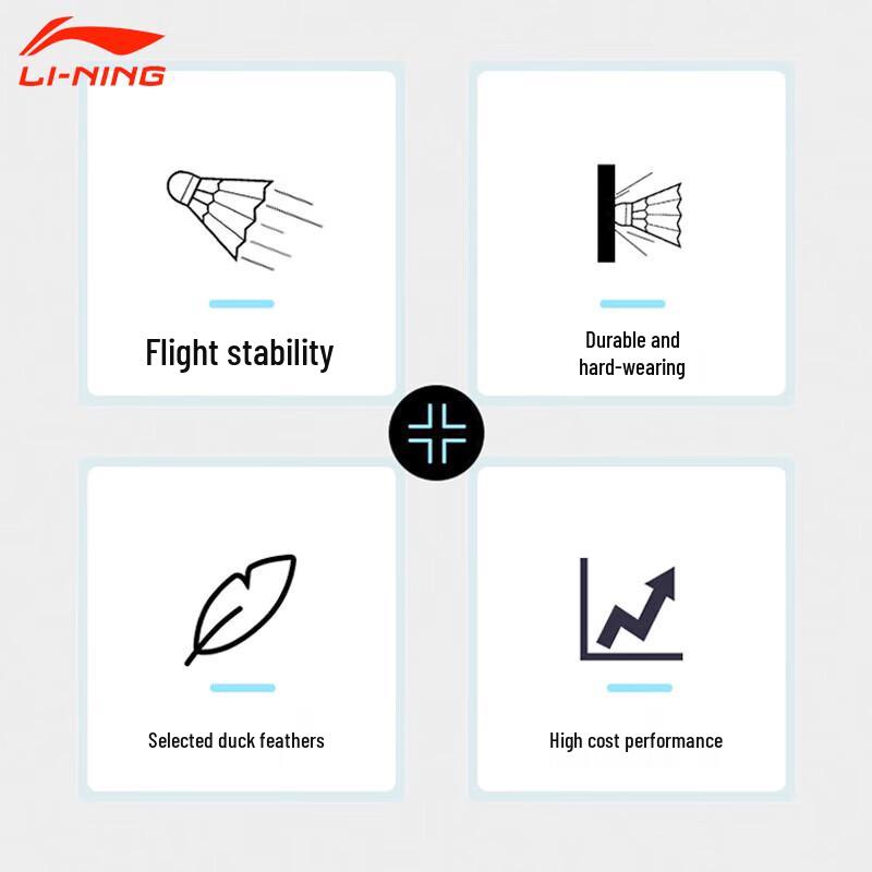 Li-Ning D1 Duck Feather Badminton Shuttlecocks