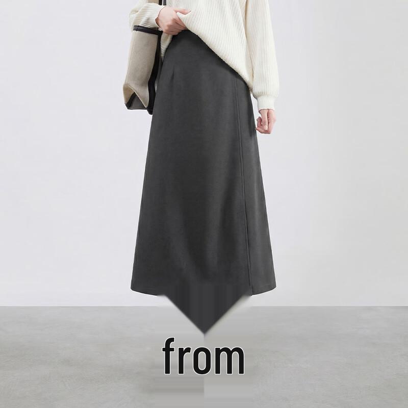 Women s High-Waist Slit Midi Skirt L