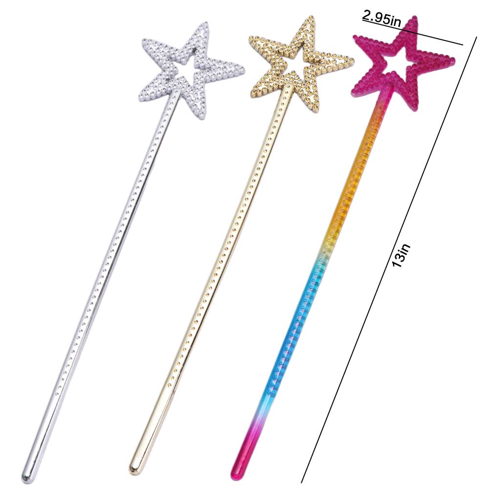Role-playing Fairy Wand Golden Silver Star Wand Halloween Princess Sticks Girls Costume