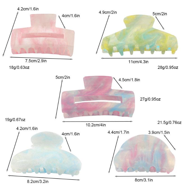 Color-changing Hair Clips with A High-end Feel Iridesy Grappling Clips Elegant Updo Shark Clips and Hair Accessories