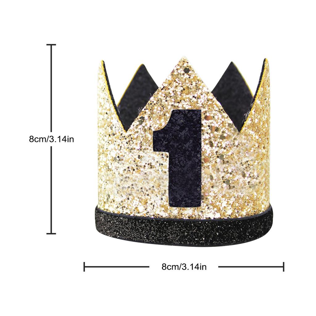 Geburtstagshut, erster Geburtstagspartyhut, Geburtstagskronen-Stirnbänder für Babyjungen 1. Geburtstagsparty-Zubehör