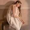 Sexy Lace Perspective Long Satin Suspender Nightdress Home Clothes Fun Suit