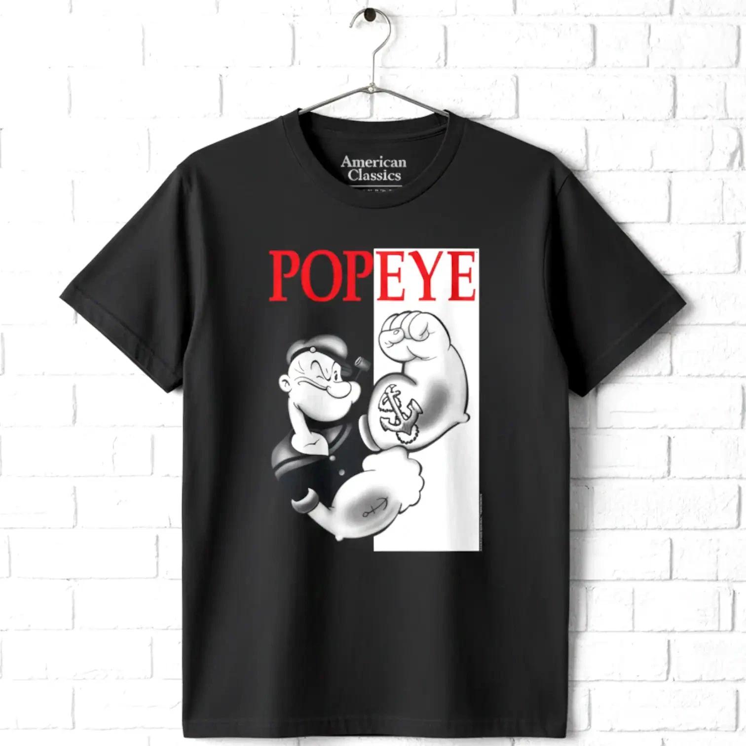 Popeye Scarface Parody Tattoos Men s T Shirt XXXXL