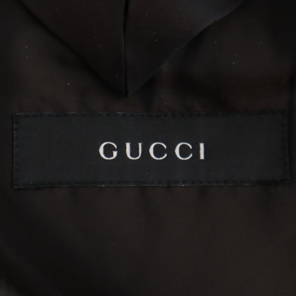 Gucci Wool Striped Pattern Suit Setup 46R Gray Men's Used