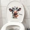 1PC Funny Cute Cartoon Cow Room Decoration Living Room Bedroom Decoration Toilet Stickers Wall Stickers