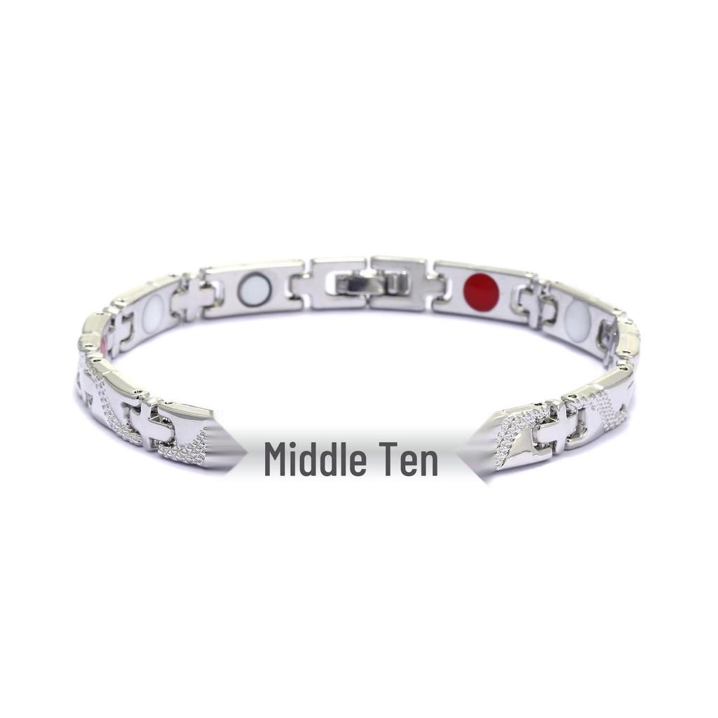 Men's Retro Double-Color Dragon Pattern Magnetic Bracelet: Detachable Couple's Style