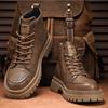 Herre høst vinter verktøystøvler Motemerke Fritidssko for menn Motorsykkel ankelstøvler Britiske utendørssko for menn