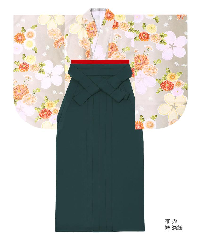 [KYOETSU] Hakama Set – Easy-to-Wear 5-Piece Set (Kimono, Hakama, Under-kimono/Juban, Hakama Sash, Waist Cord) – Size L