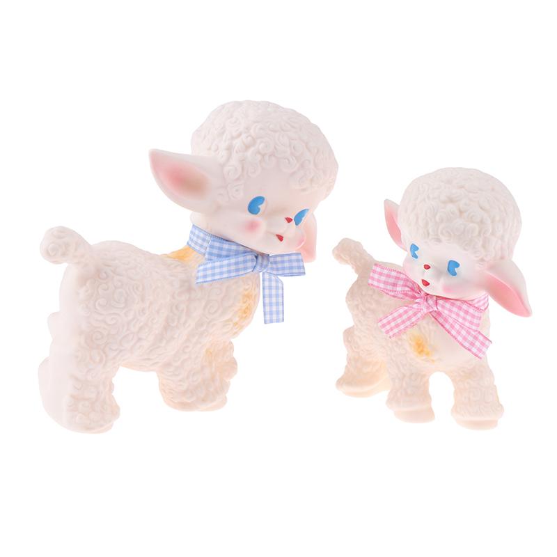 Retro Classic Plastic Sheep Doll Cute Girl Sweetheart Voice Animal Gift Model Lamb Static Desk Room Home Accessories Ornaments