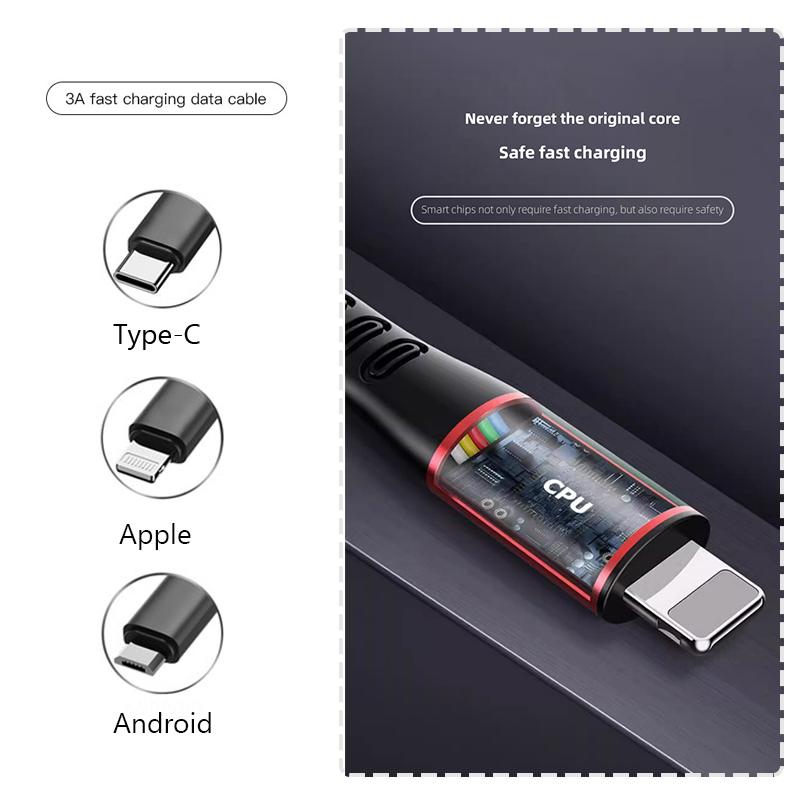 3 In 1 Micro USB Type C Data Wire Car Logo Fast Charger For Volvo XC90 V90 V60 XC60 V40 S80 S60 S90 C40 XC40 V70 XC70 C30 C70 EX PG6